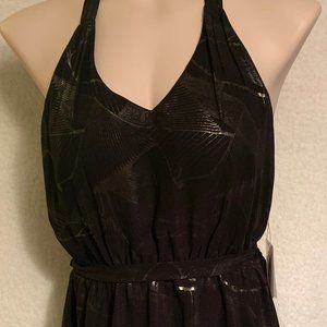 BLACK AND GOLD FOREVER 21 DRESS NWT